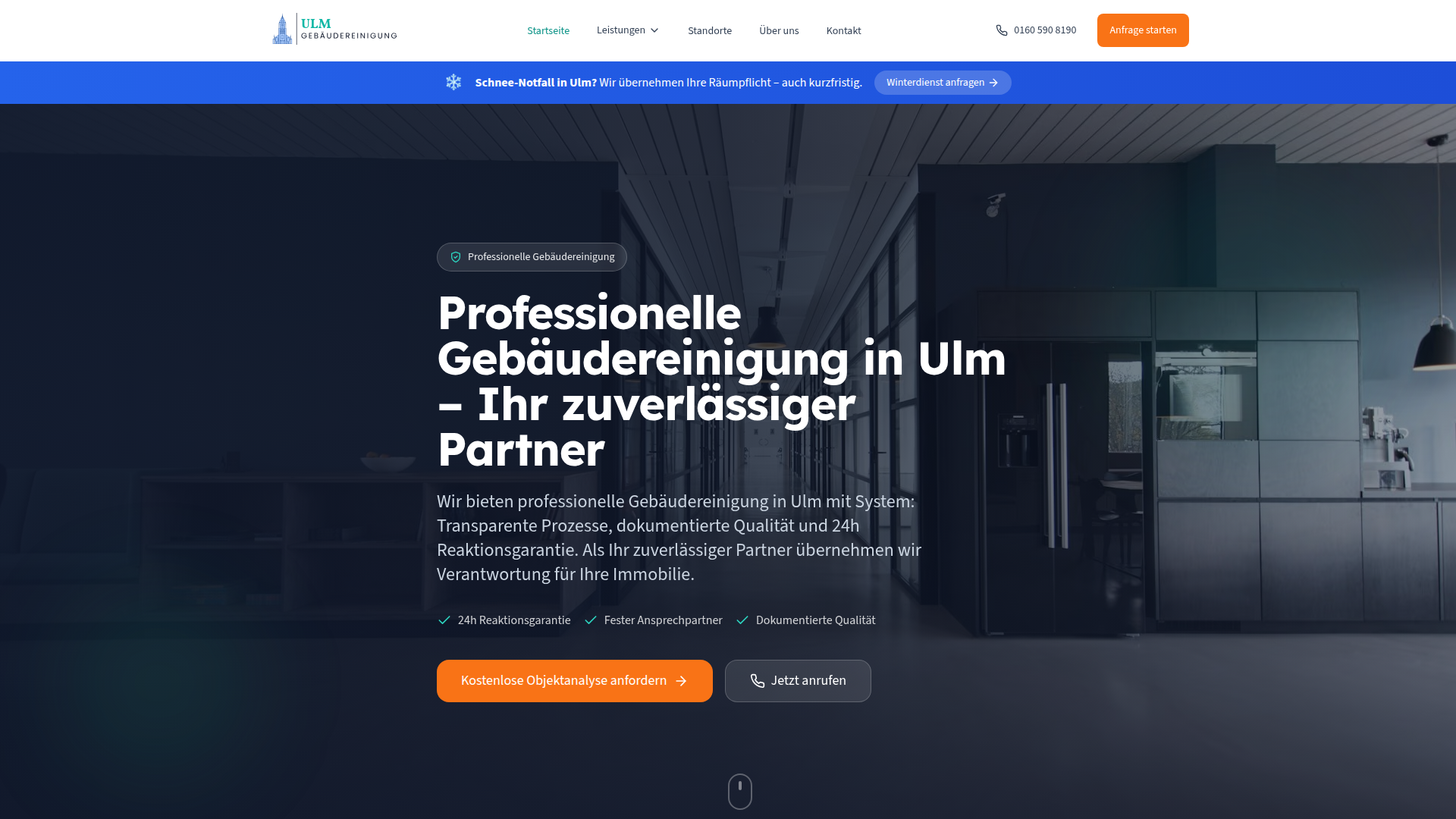 Ulm Gebäudereinigung Website